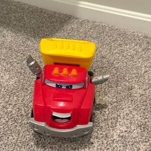 Tonka Red and Yellow Toy Truck with Silver Accents